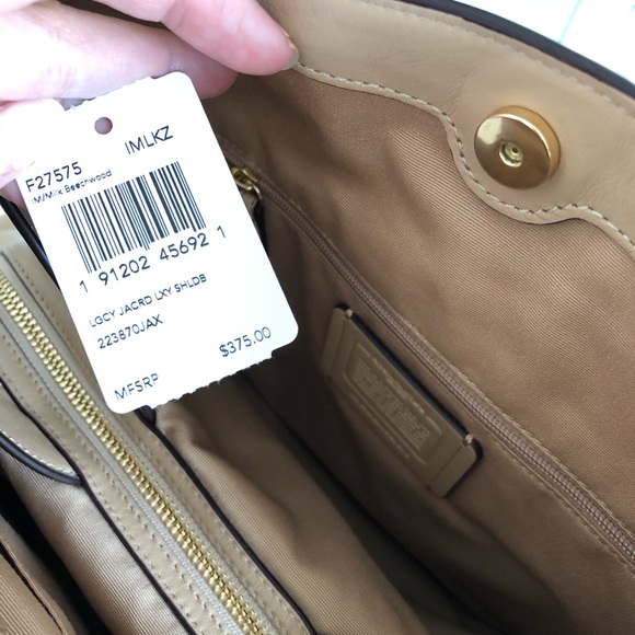 NWT Tan Coach Handbag - Picture 6 of 8